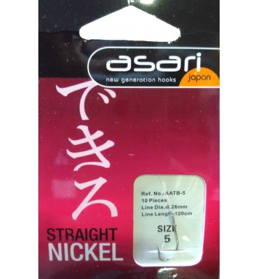 Anzuelos Montados Asari "Straight Nickel"